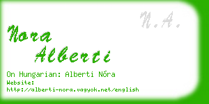 nora alberti business card